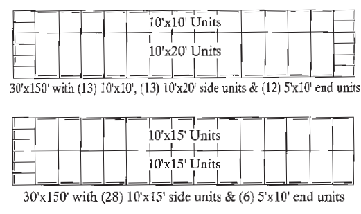 metal mini warehouse systems floorplan blueprint