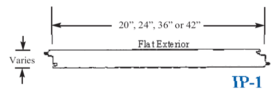 engineering drawing of ip-1 flat exterior insulated metal wall panels