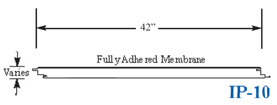 engineering drawing of ip-10 fully adhered membrane insulated metal wall panels