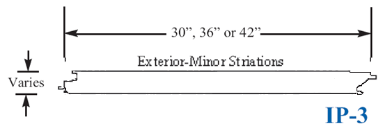 engineering drawing of ip-3 minor striation insulated metal wall panels