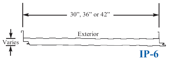 engineering drawing of ip-6 insulated metal wall panels