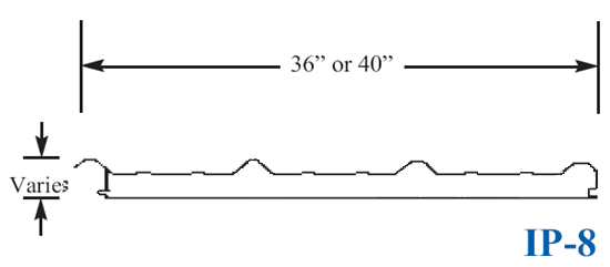 engineering drawing of ip-8 insulated metal wall panels